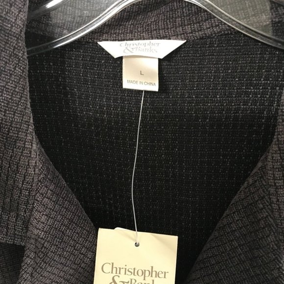 Christopher & Banks Long Gray Jacket - Picture 3 of 8